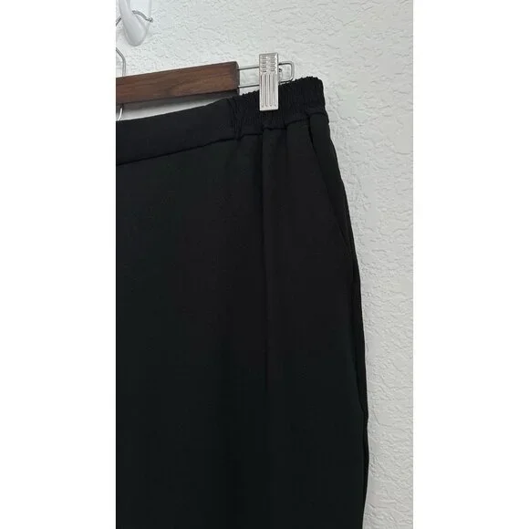 Anthropologie Women's Black Polyester Elastic Waist Ankle Pants Size S - Picture 3 of 12